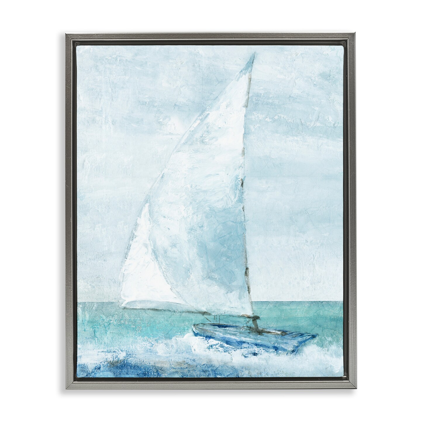 Stupell Industries Sailboat with Curved Mast Floating Frame By Carol ...