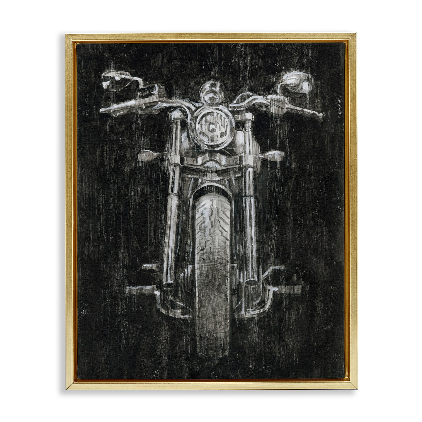 Stupell Industries Dark Rustic Motorcycle Floating Frame By Ethan Harper