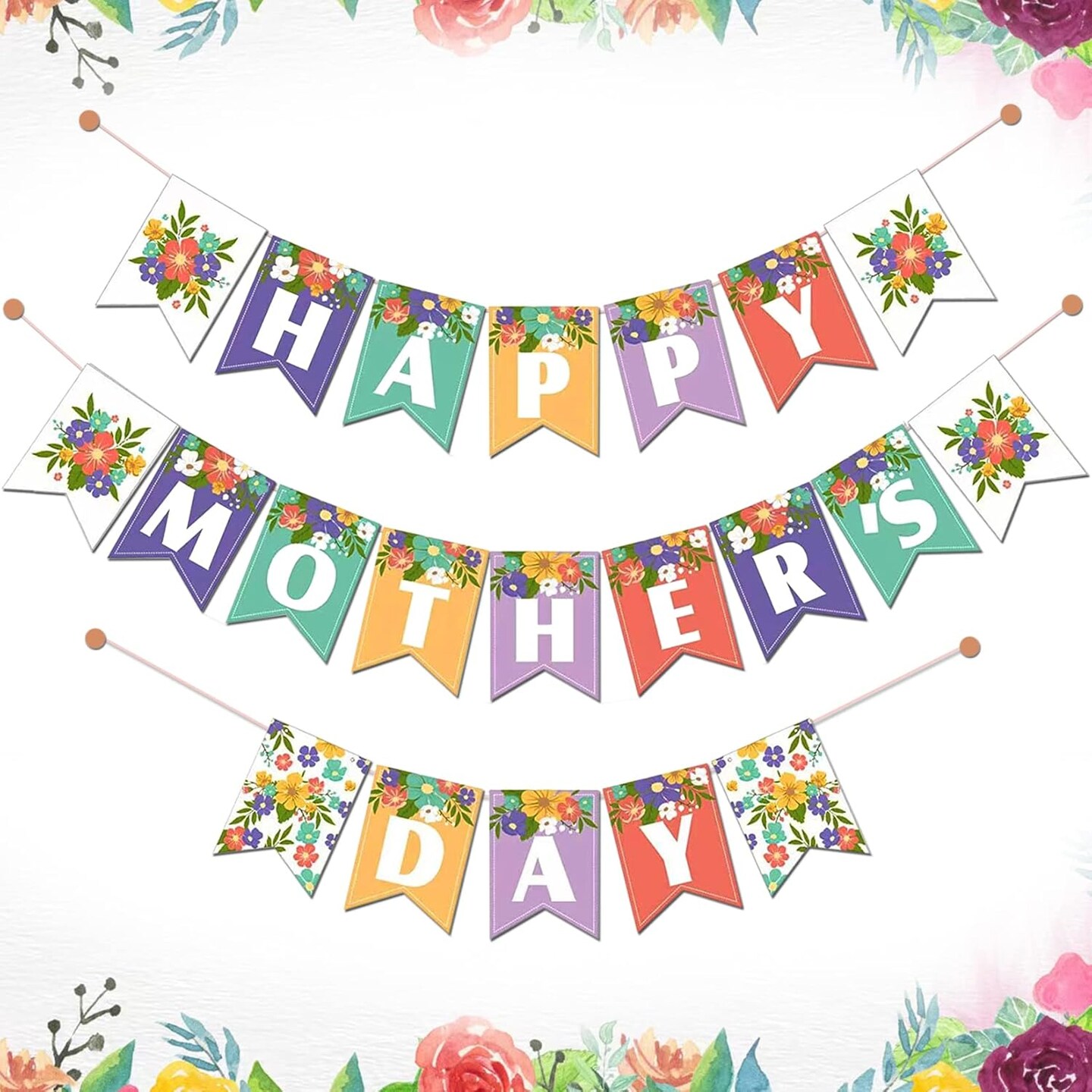 Mother’s Day Banner – Colorful Party Decor for Home, Door, Tree & Window