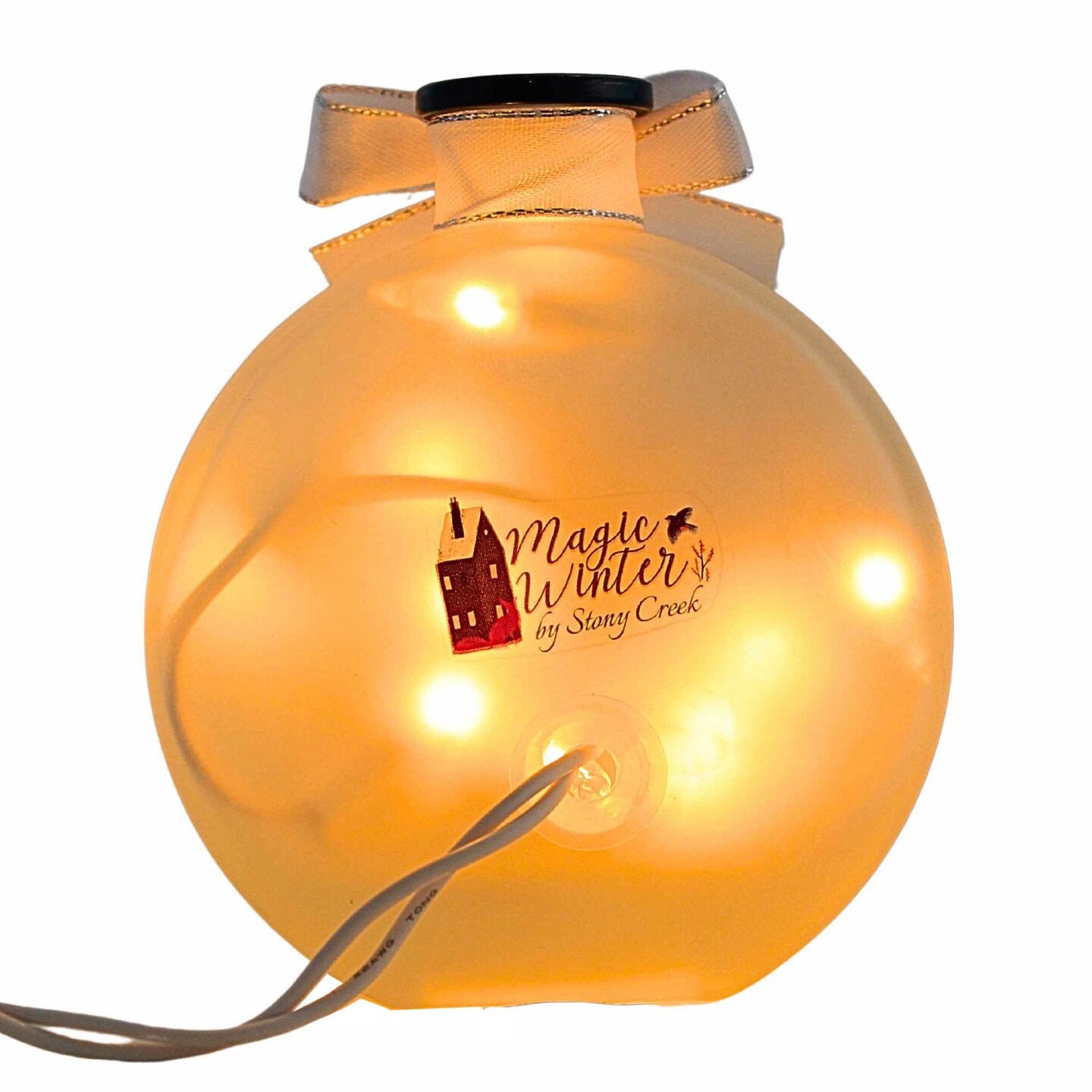 Stony Creek 4.5 Inch Magic Winter Round Jar Christmas Lighted Glass Accent , Electric Winter Animals
