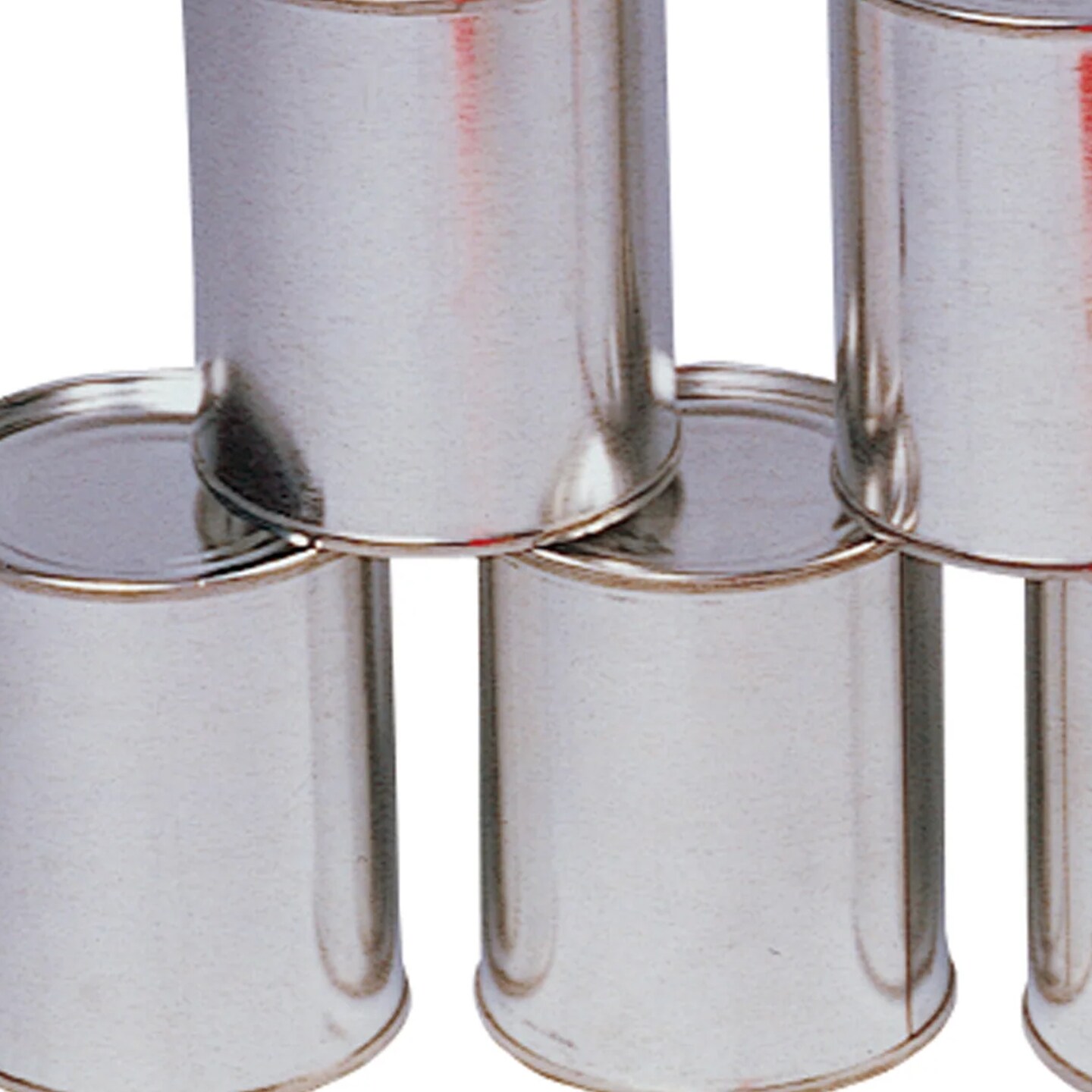 12 Count Metal Tin Plated Steel Cans For Can Knocker Game 3.5 Inch