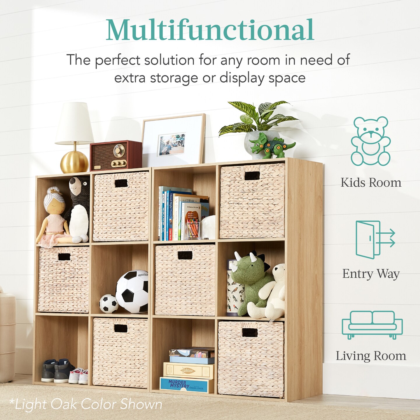 Best Choice Products 6-Cube Bookshelf, 13.5in Display Storage System, Organizer w/ Removable Back Panels