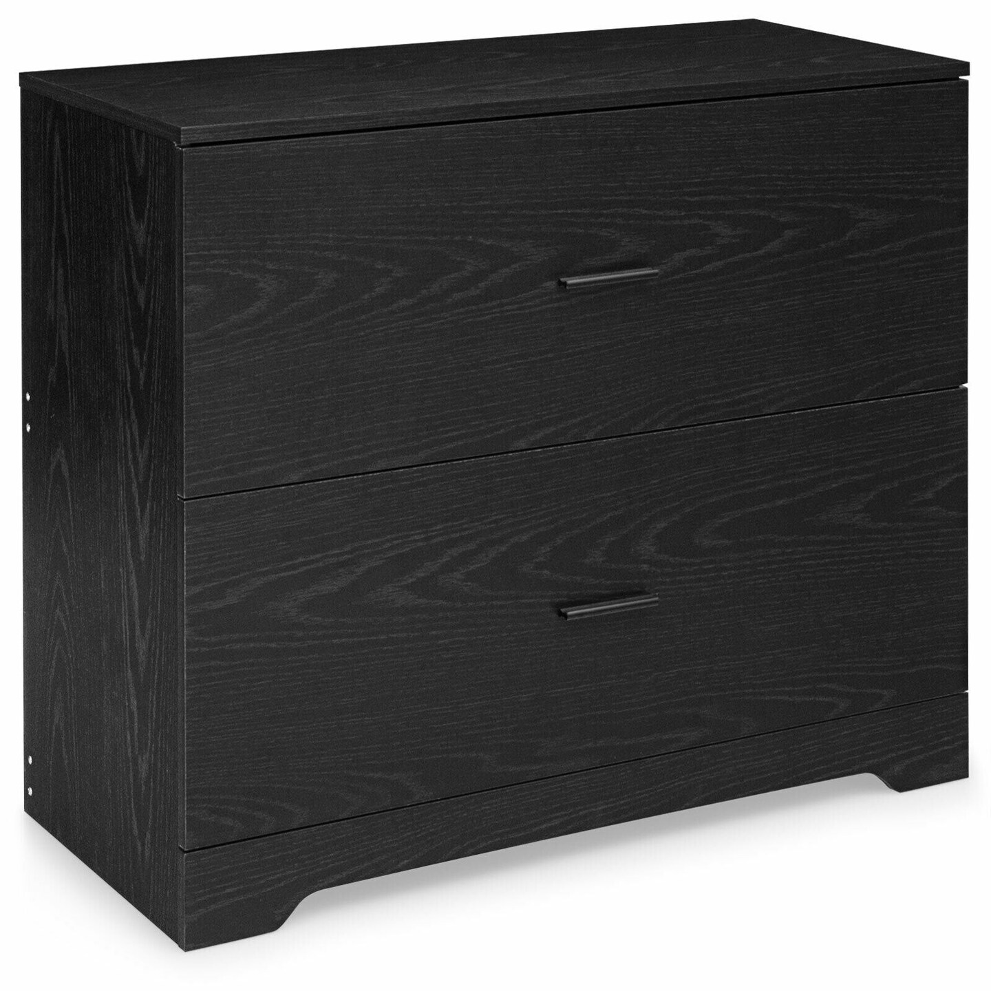 Space Saving Engineered Wood File Cabinet with 2 Drawers Large Storage Capacity for Office or Home Use