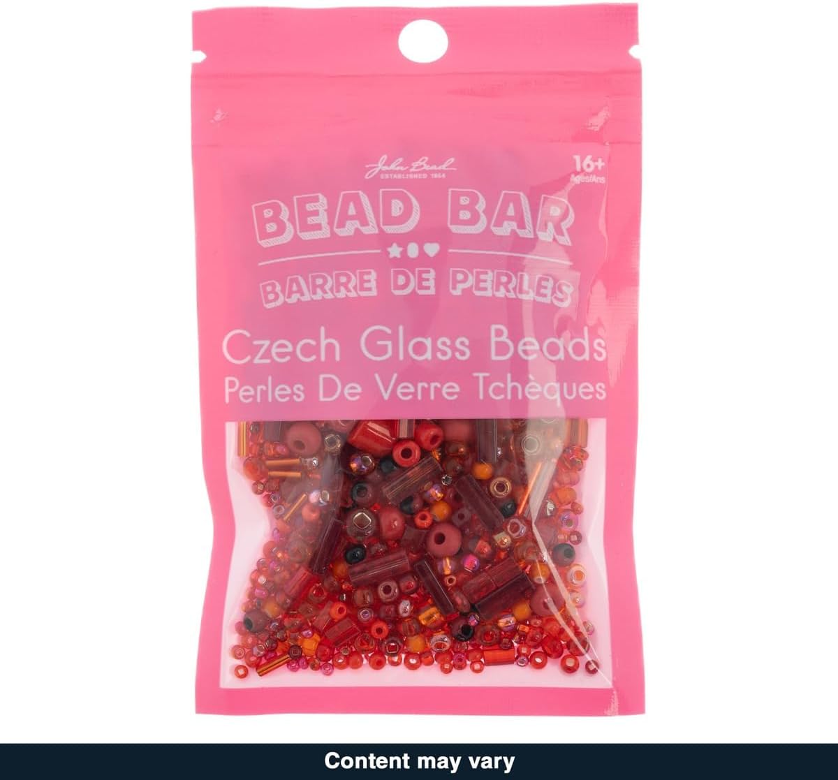 John Bead 50g Assorted Bead Bar Bag Mixed Czech Glass Seed Beads