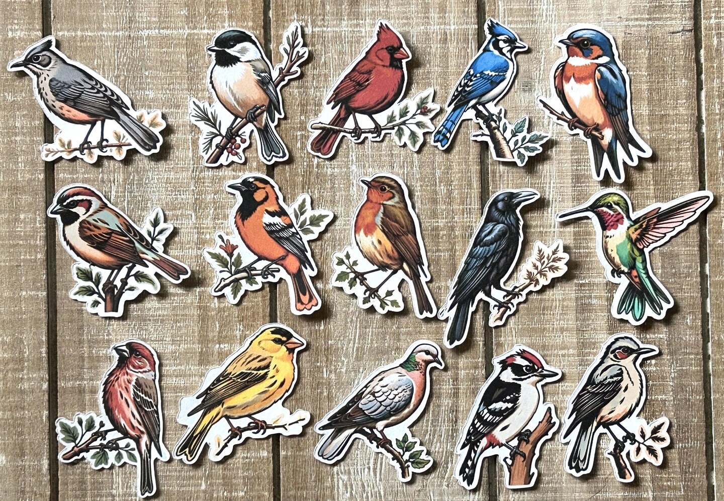 product name is Bird fussy cuts junk journal fussy cuts journal card making die cuts bird die-cuts set of 15