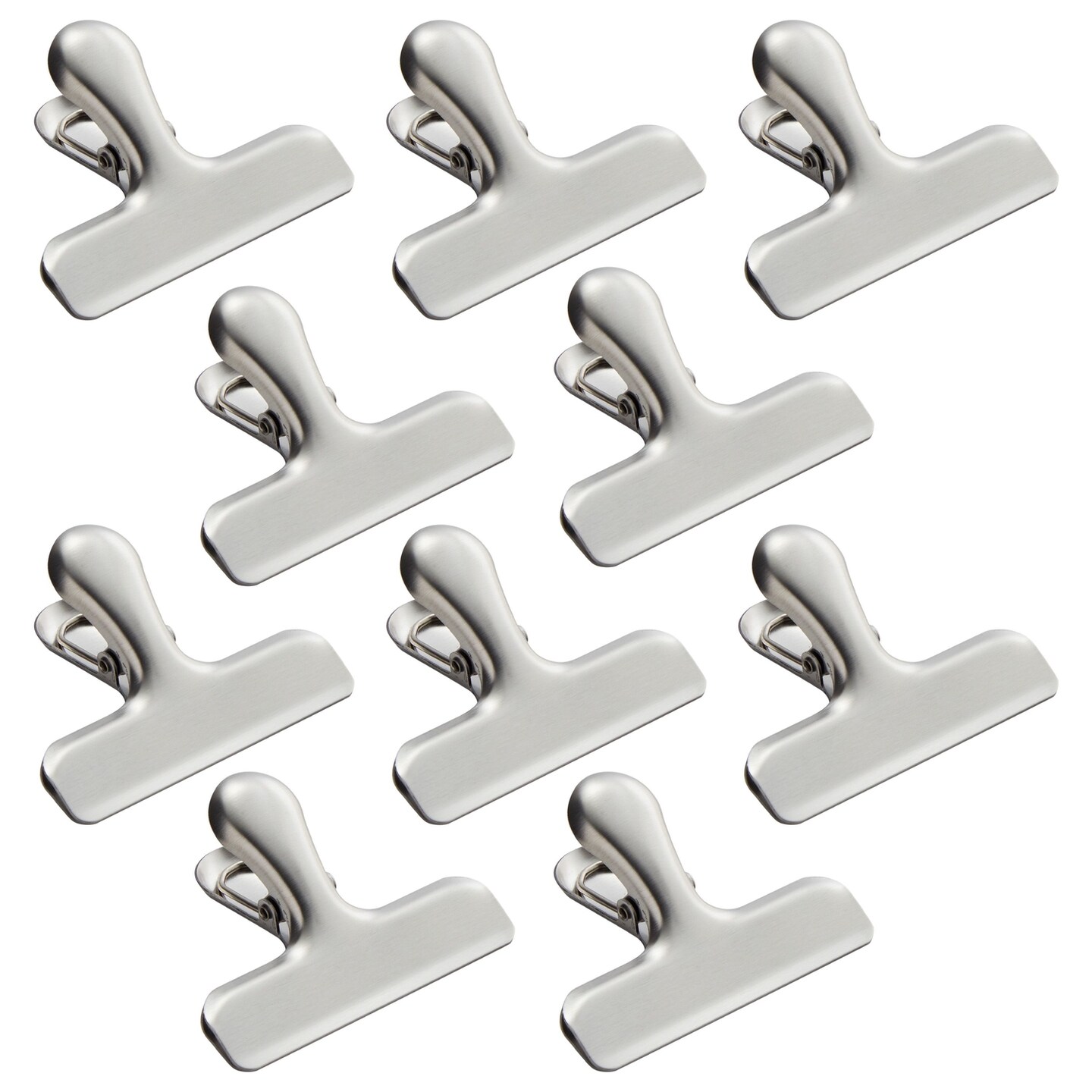 10 Pack Metal Chip Clips for Food Storage, Stainless Steel Bag Clips for Kitchen Supplies (3 Inches)