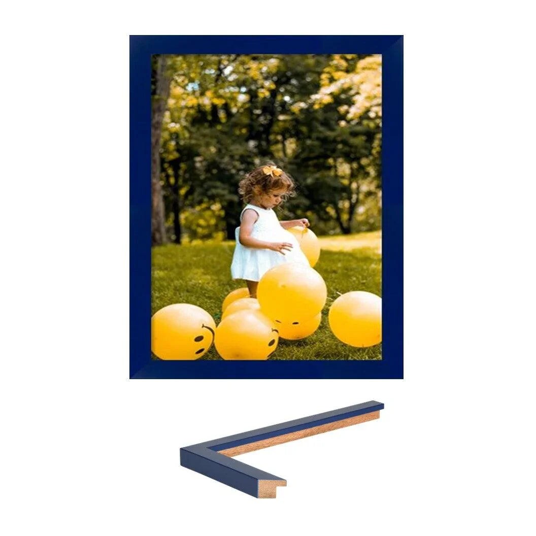 24x36 Blue Picture Frame Gallery Wall Hanging
