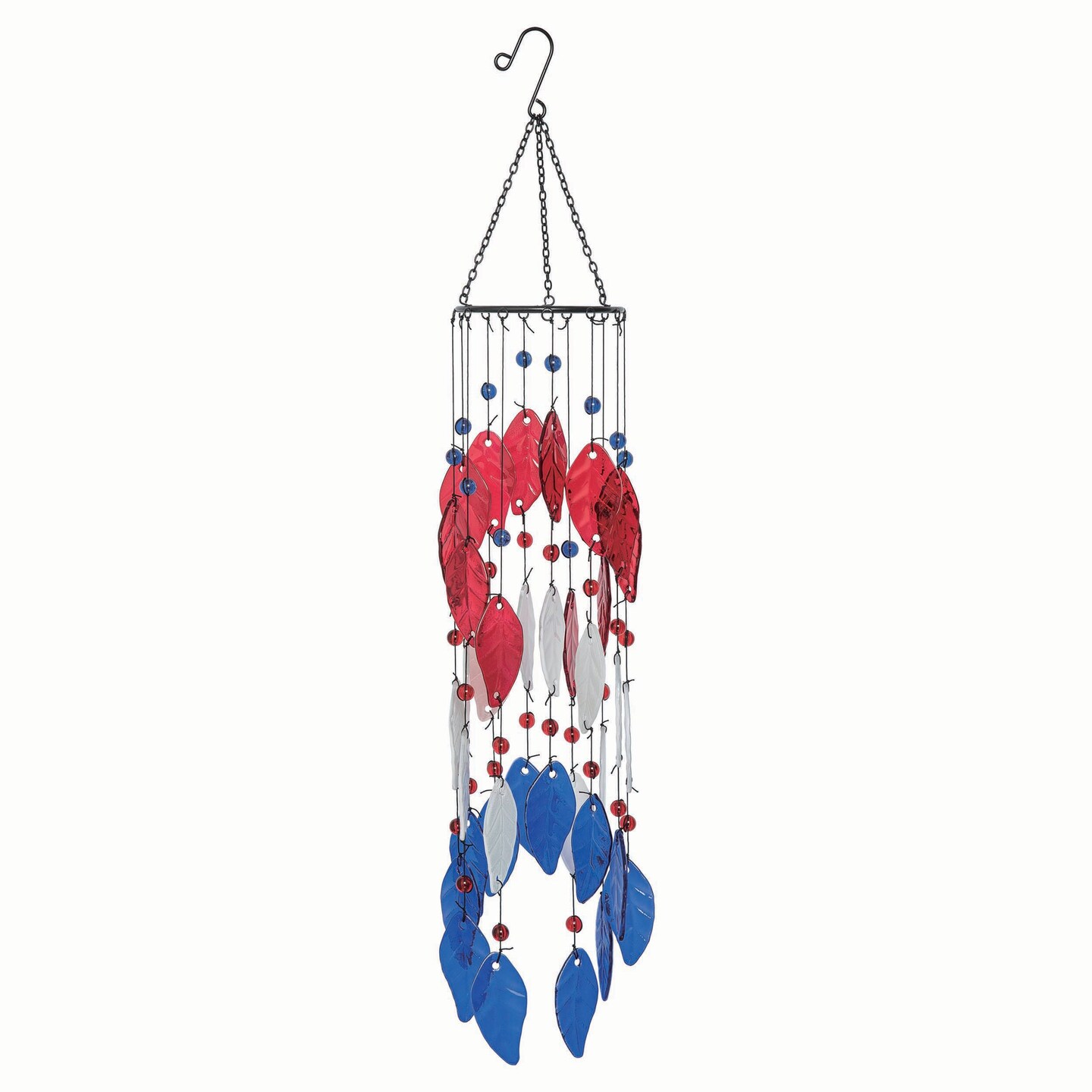 Transpac Glass 30 in. Multicolor Patriotic Patriotic Wind Chime