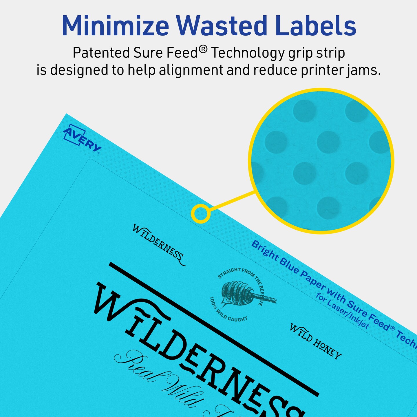 Avery Bright Blue Paper Labels, 5&#x22; x 7&#x22; Rectangle