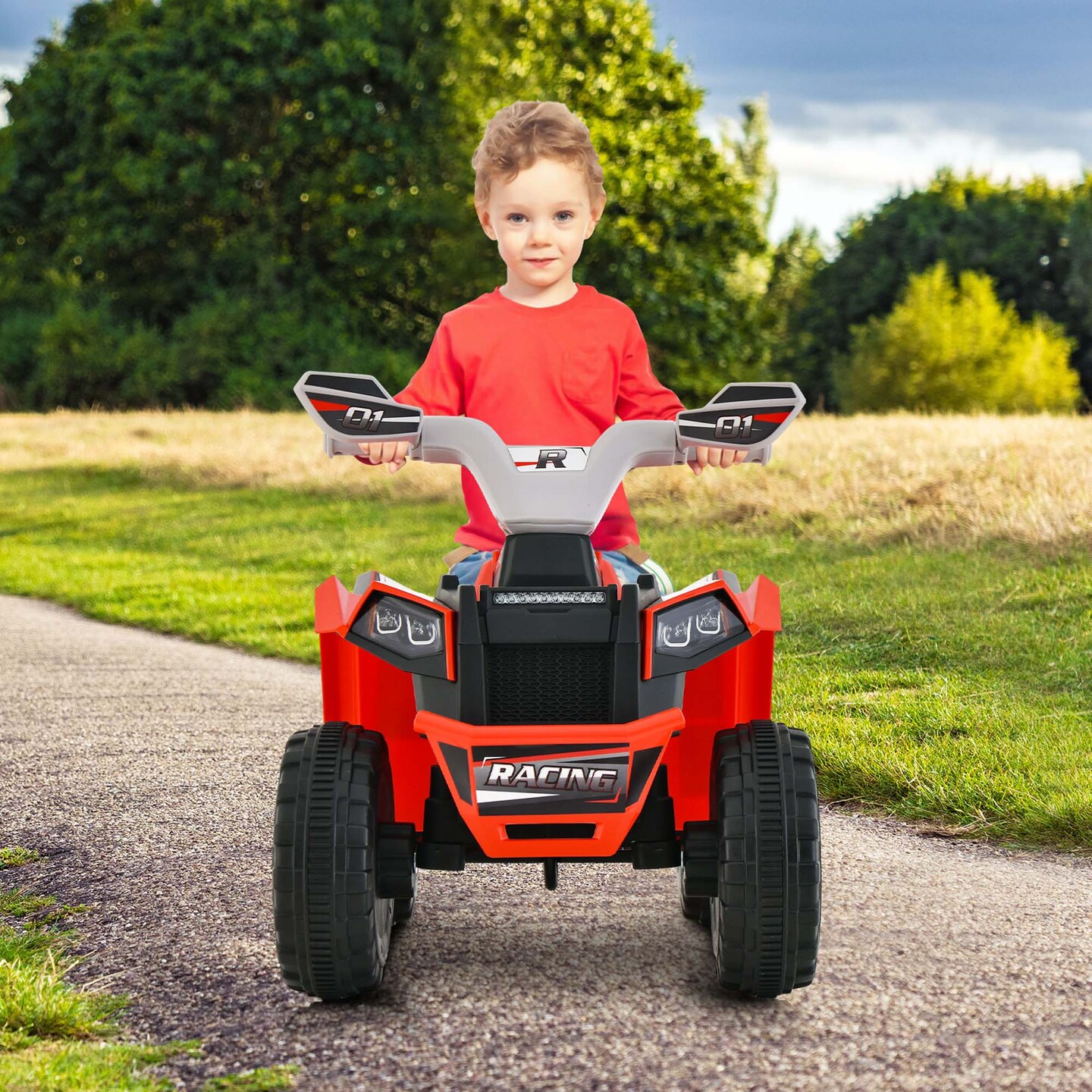 Costway Kids Ride on ATV 4 Wheeler Quad Toy Car 6V Battery Powered Motorized Toy