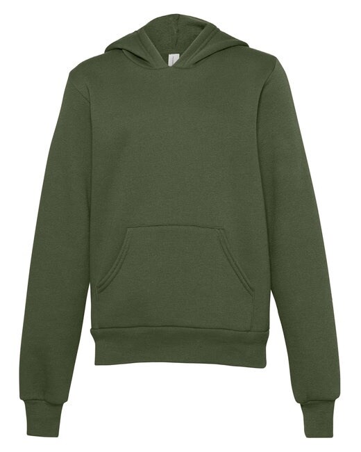 Bella + Canvas® Youth Sponge Fleece Pullover Long Sleeve Hooded Sweatshirt