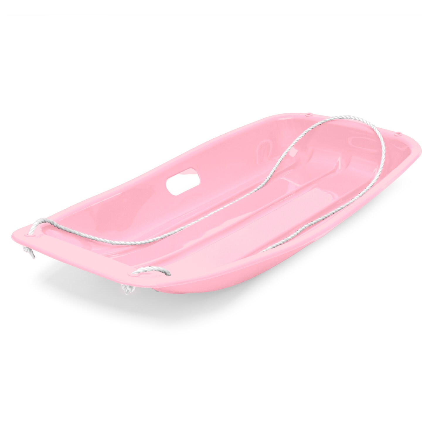 Best Choice Products 35in Kids Outdoor Plastic Sport Toboggan Winter Snow Sled Board w/ Pull Rope, 2 Handles