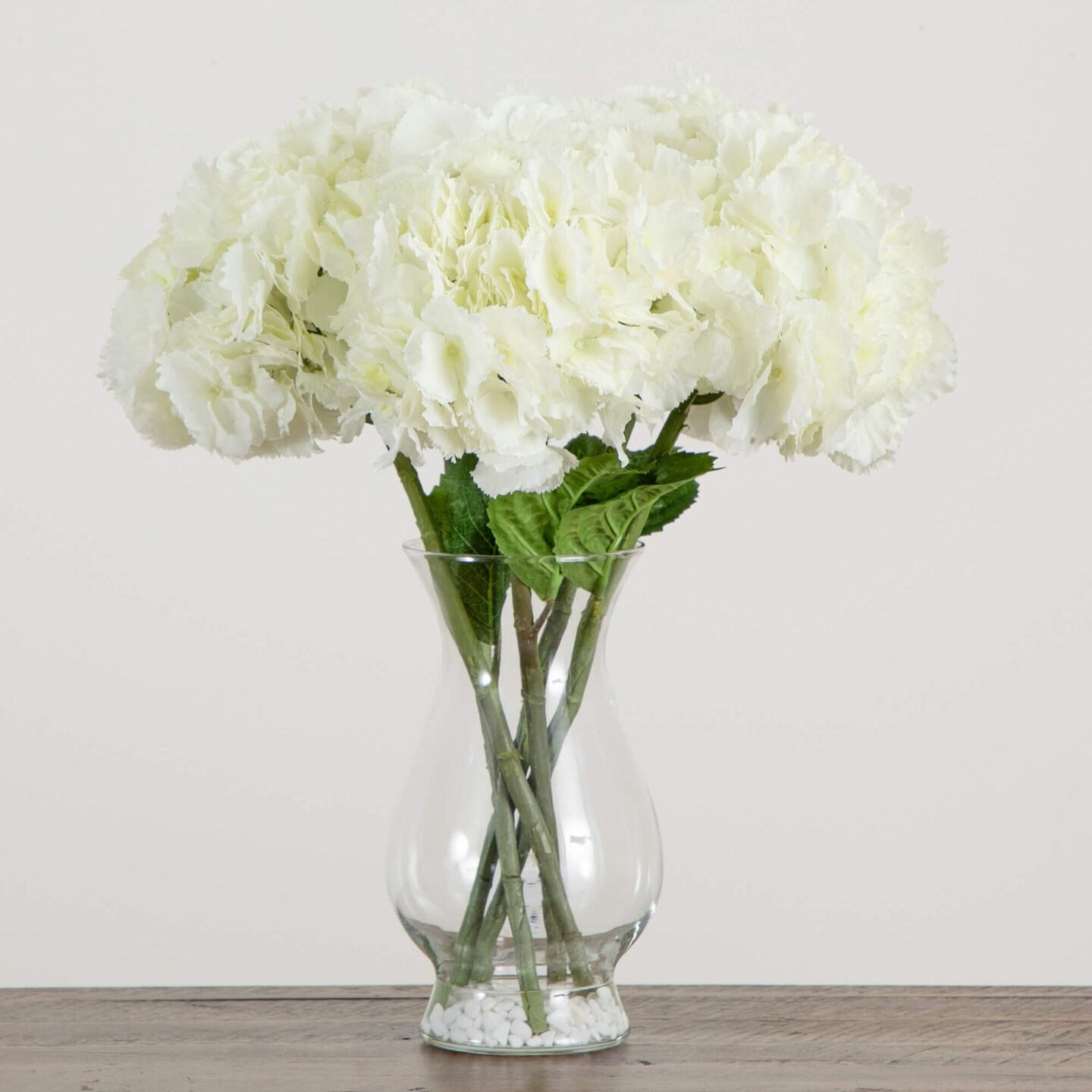 Nearly Natural Hydrangea Artificial Floral Arrangement - 20&#x22; - White