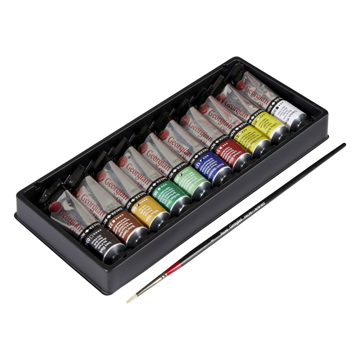 Daler-Rowney Georgian Oil Paint Studio Set 10/Pkg-With Free Brush