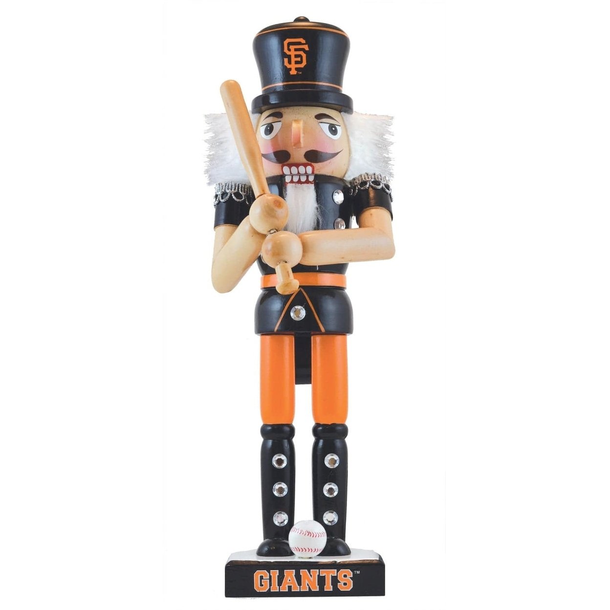 San Francisco Giants Nutcracker Collectible Wooden Holiday Decor Mlb Team Colors