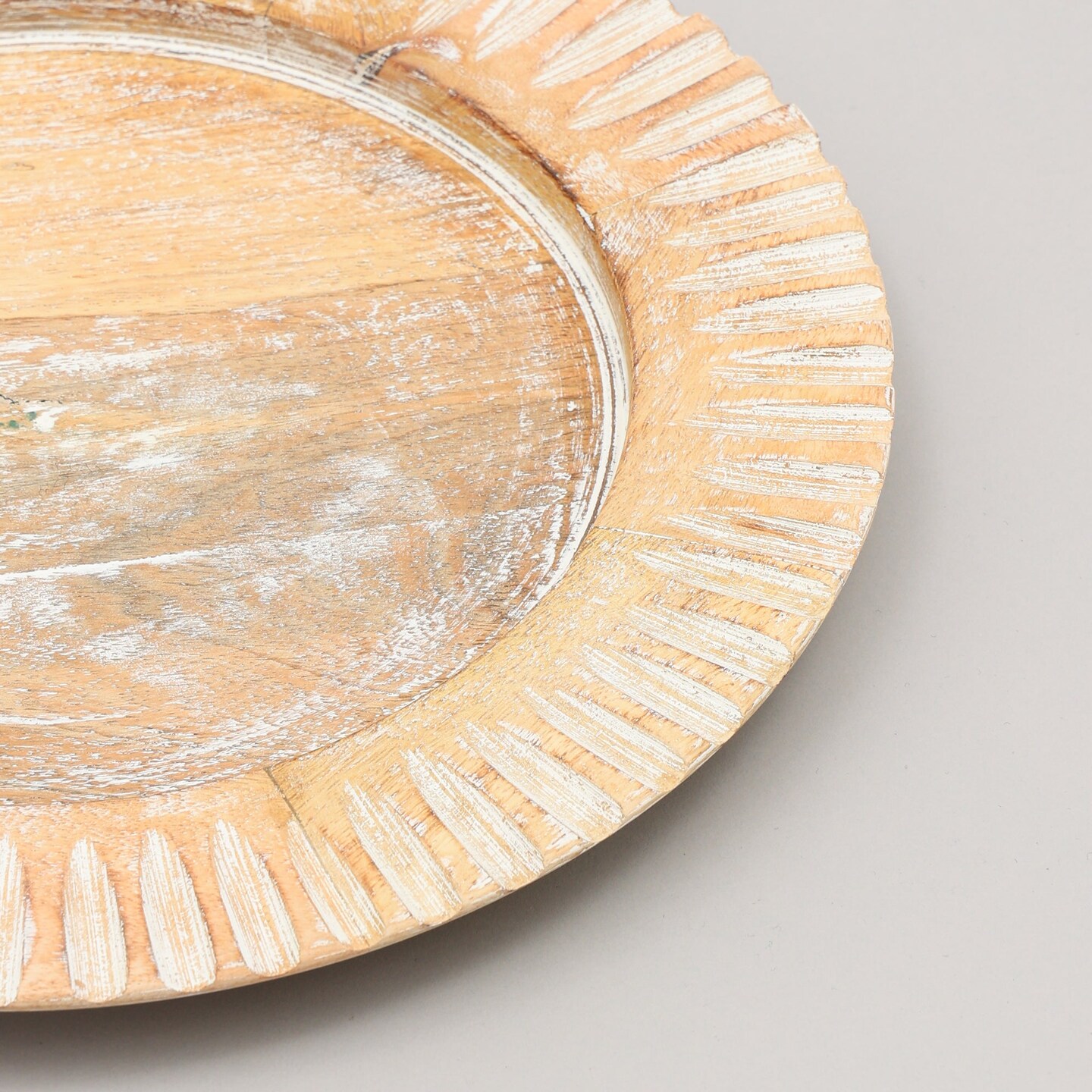 Handcrafted Natural Wood Charger Plate &#x2013; Eco-Friendly, 13&#x201D;