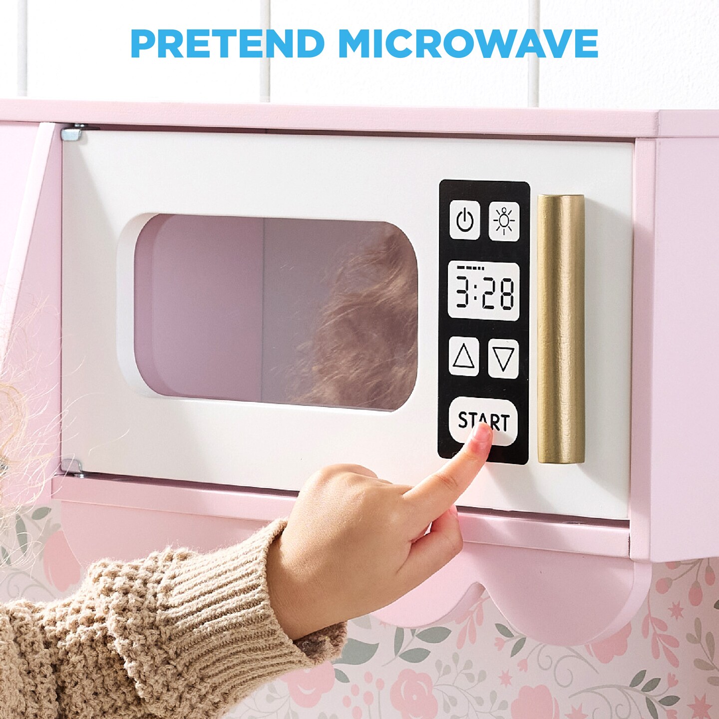 Best Choice Products Pretend Play Cottage Kitchen Wooden Toy Set for Kids w/ 5 Accessories, Oven