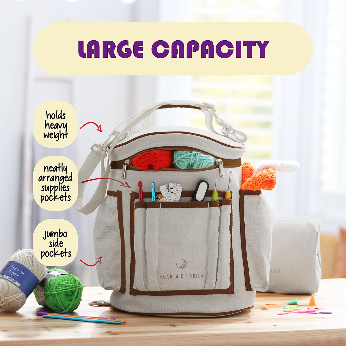 Hearth &#x26; Harbor Crochet Bag Organizer