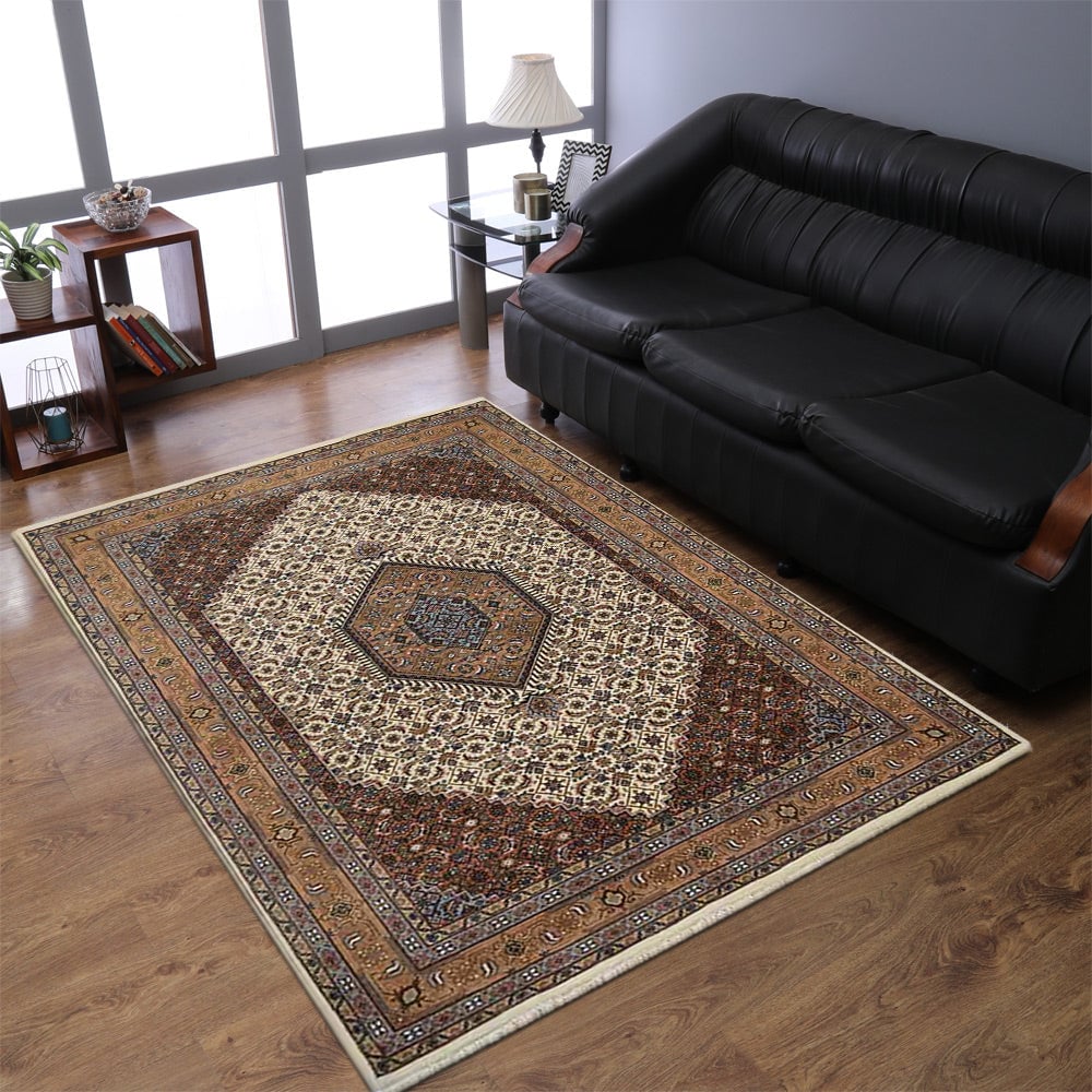 Rugsotic Carpets Hand Knotted Nir Wool 64X97 Area Rug Oriental Cream Nr0107