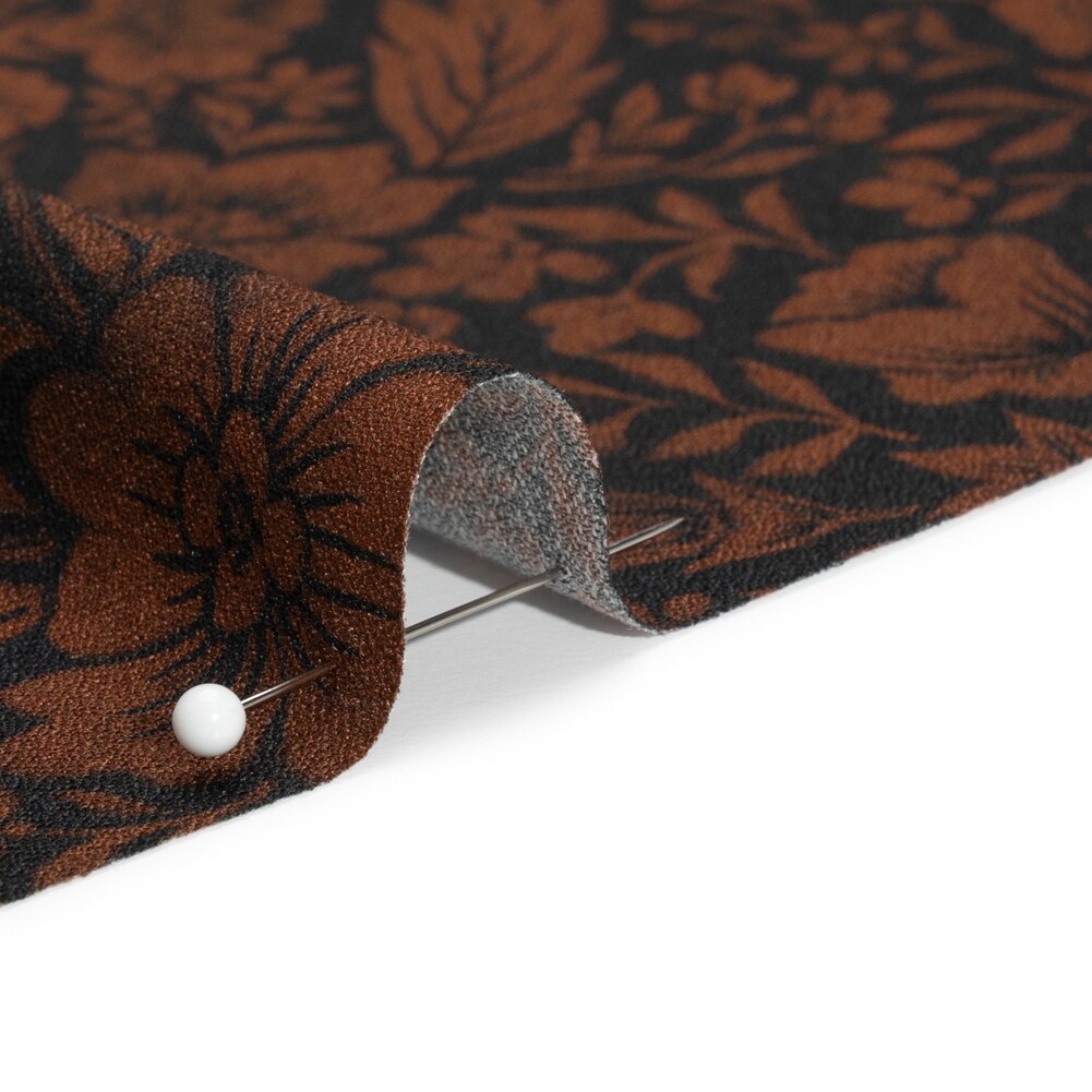 1 Yard Austrian Autumn Viscose Crepe Elegant Soft Draping Fabric