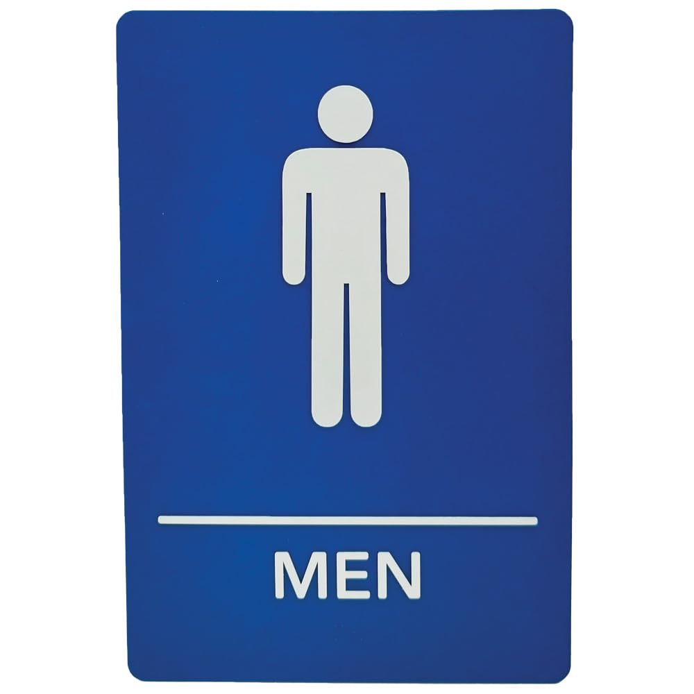 ADA-Compliant Wayfinding Signs – Durable, Non-Glare, Scratch-Resistant & Ready to Install. Featuring Grade 2 Braille & Raised Tactile Text, These Premade Signs Ensure Easy Compliance for Businesses 2 Pack