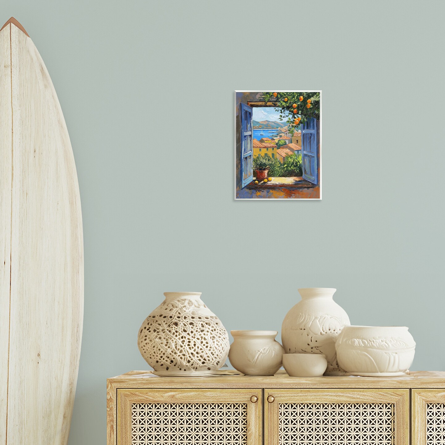 Stupell Industries Mediterranean Window View Wall Plaque Art Design by LSR Design Studio