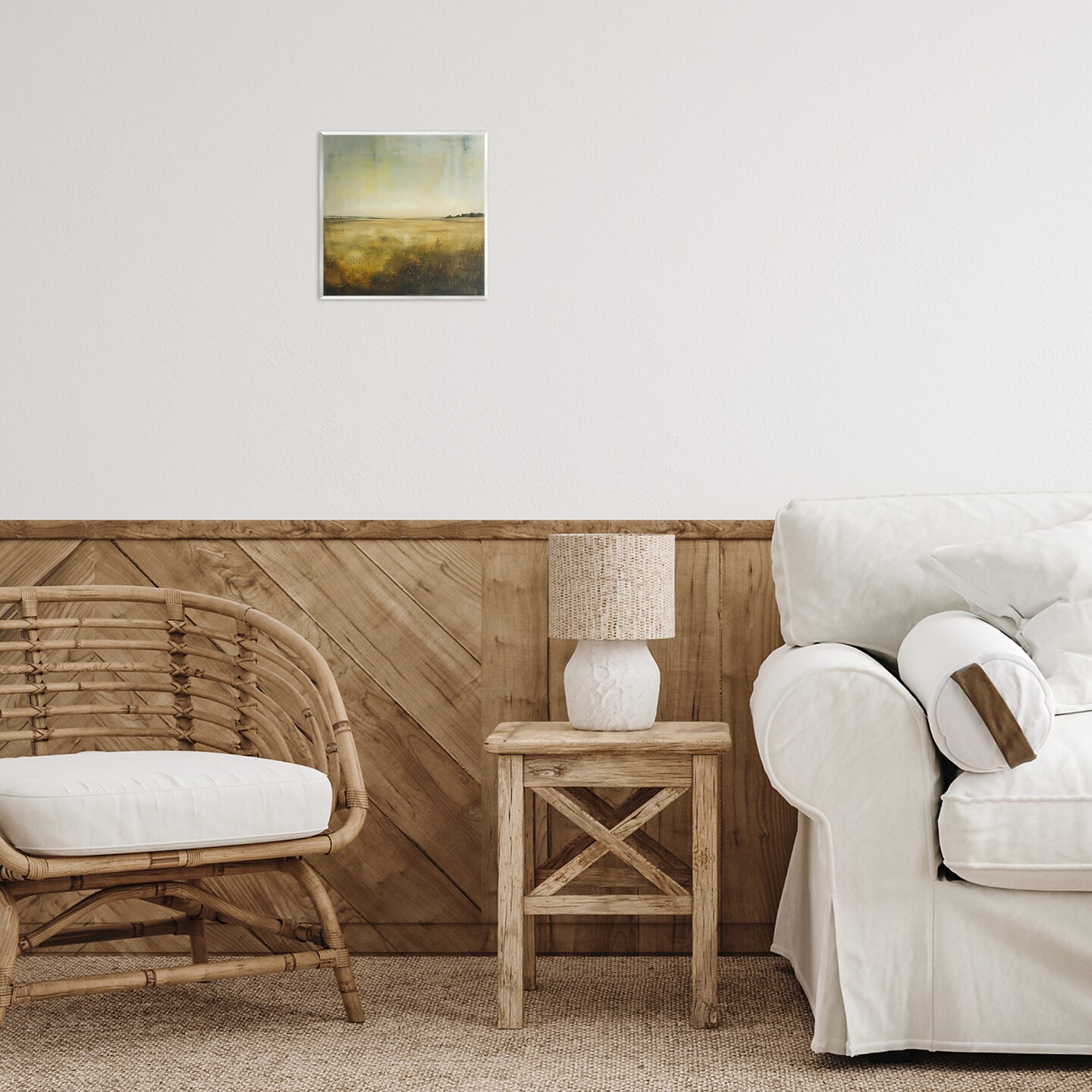 Stupell Industries Farmhouse Field Abstraction Wall Plaque Art Design by LSR Design Studio