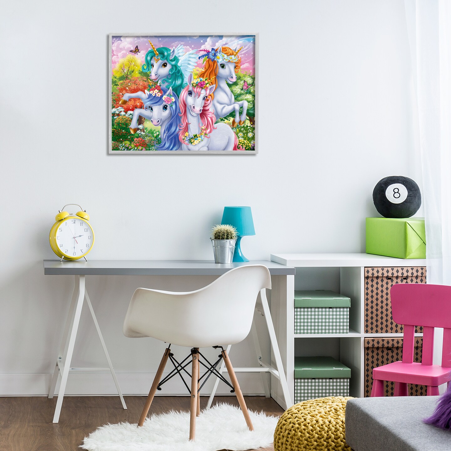 Stupell Industries Cute Unicorn Selfie Framed Giclee Wall Art Design by Image World