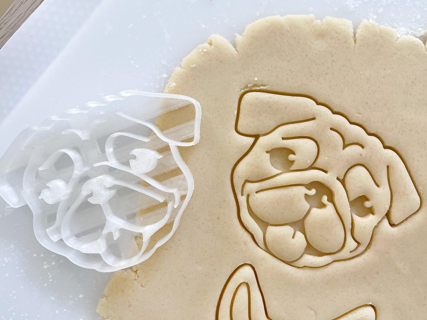Pug Cookie Cutter, Pet Portrait Cookie Cutter, Fondant Cutter with stamp, Dog Cutter, Unique Personal gift - image9
