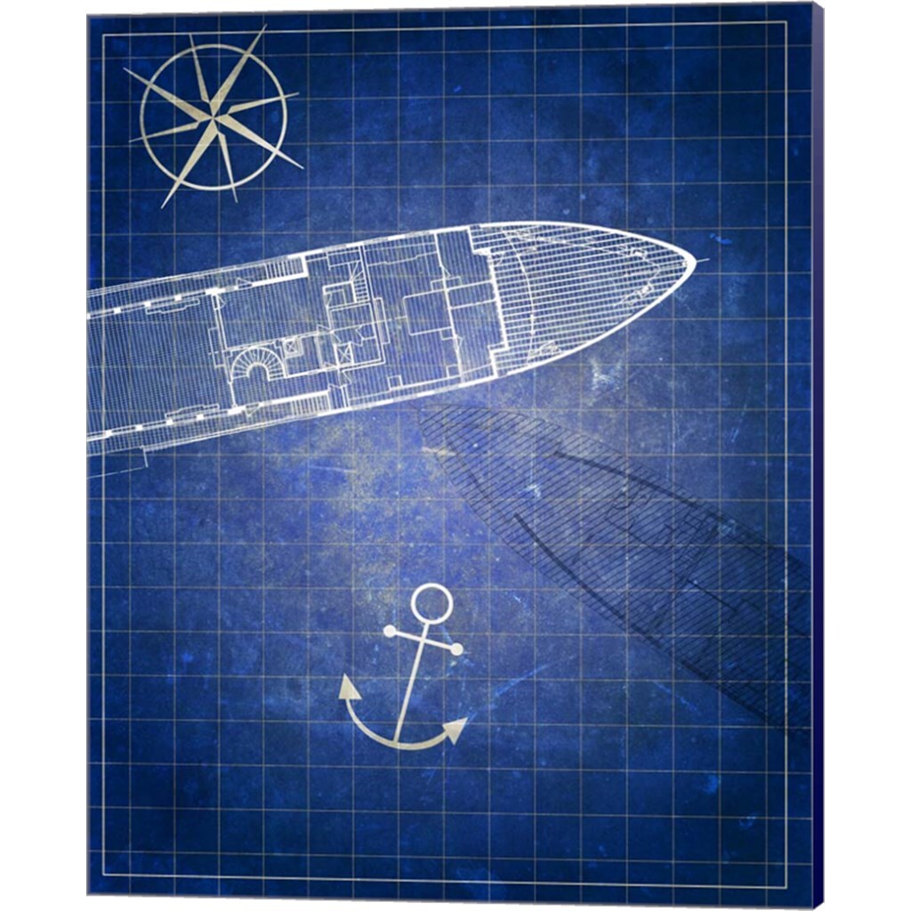 Blue Prints by Addie Marie 12&#x22; x 15&#x22; Canvas Wall Art (Set of 2)