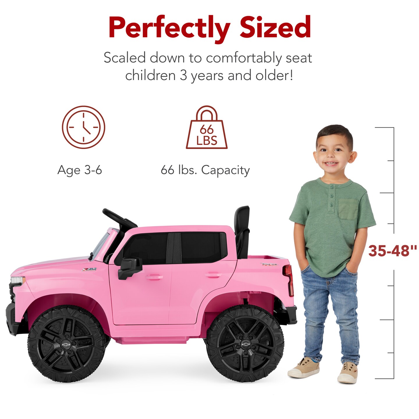 Best Choice Products 12V 2.5 MPH Licensed Chevrolet Silverado Ride On Truck Car Toy w/ Parent Remote Control