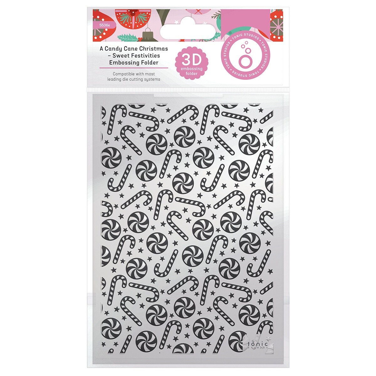 Tonic Studios 3D Embossing Folder-A Candy Cane Christmas | Michaels