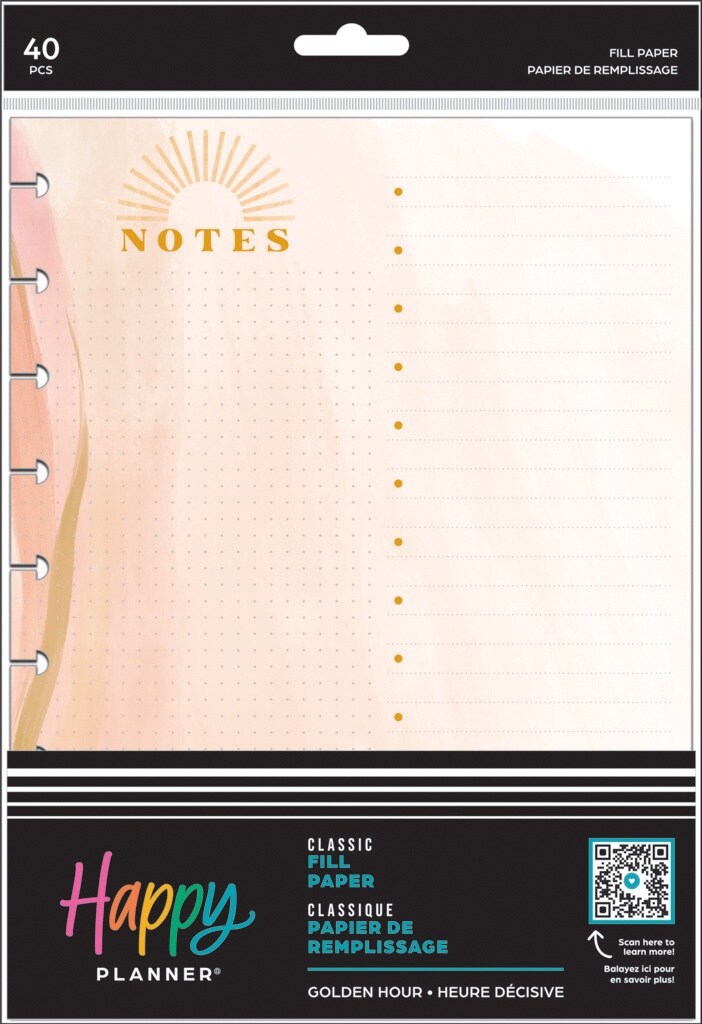 Happy Planner Classic Fill Paper-Golden Hour