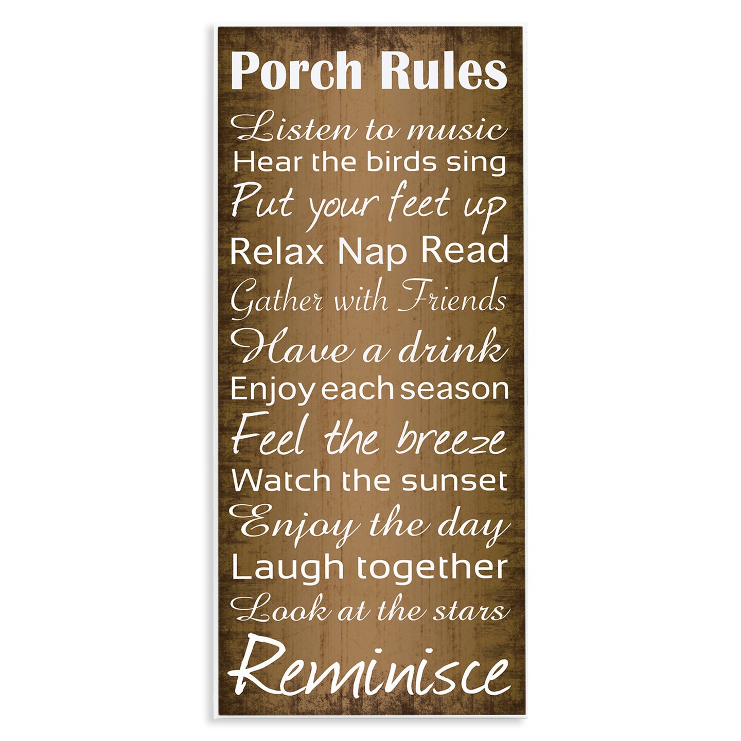 Stupell Industries Porch Rules Country Rustic Wall Plaque Art