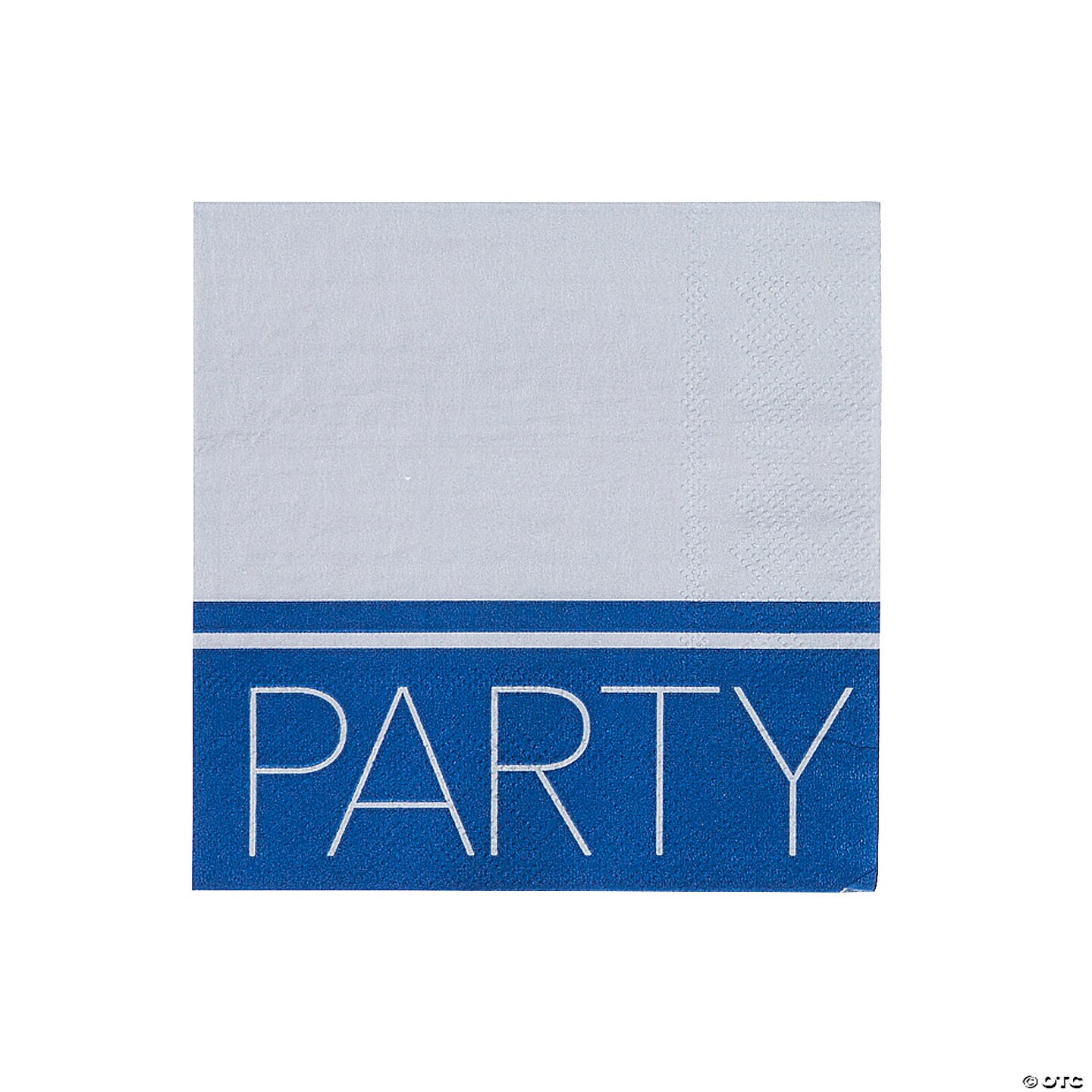 Happy Birthday Party Blue &#x26; Silver Beverage Napkins - 16 Ct.