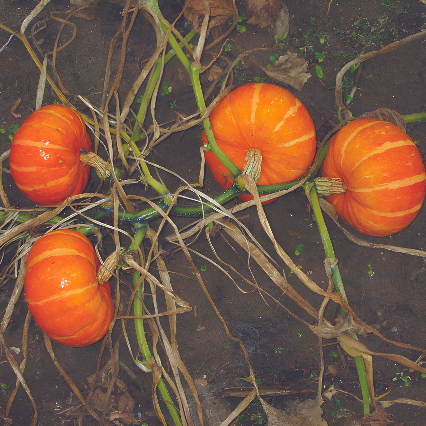 Orange Cutie F1 Pumpkin Seeds: Petite Orange and Salmon Striped