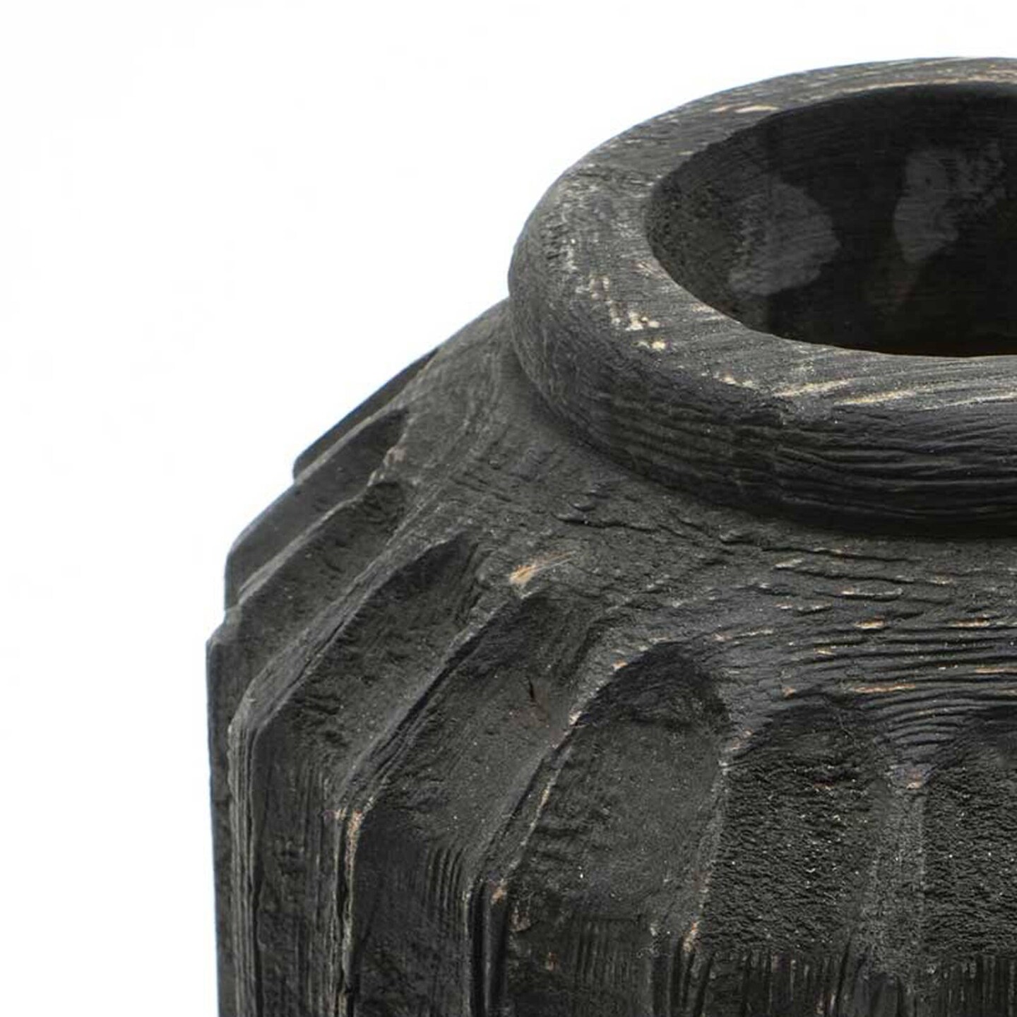 Decorative Handcrafted Accent Wood Vase