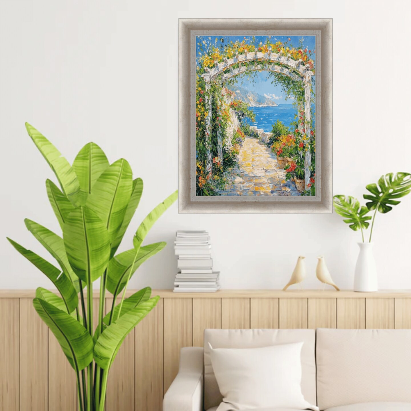 Italian Florentine Silver Leaf Shadow Box Picture Frame 20x28 frame