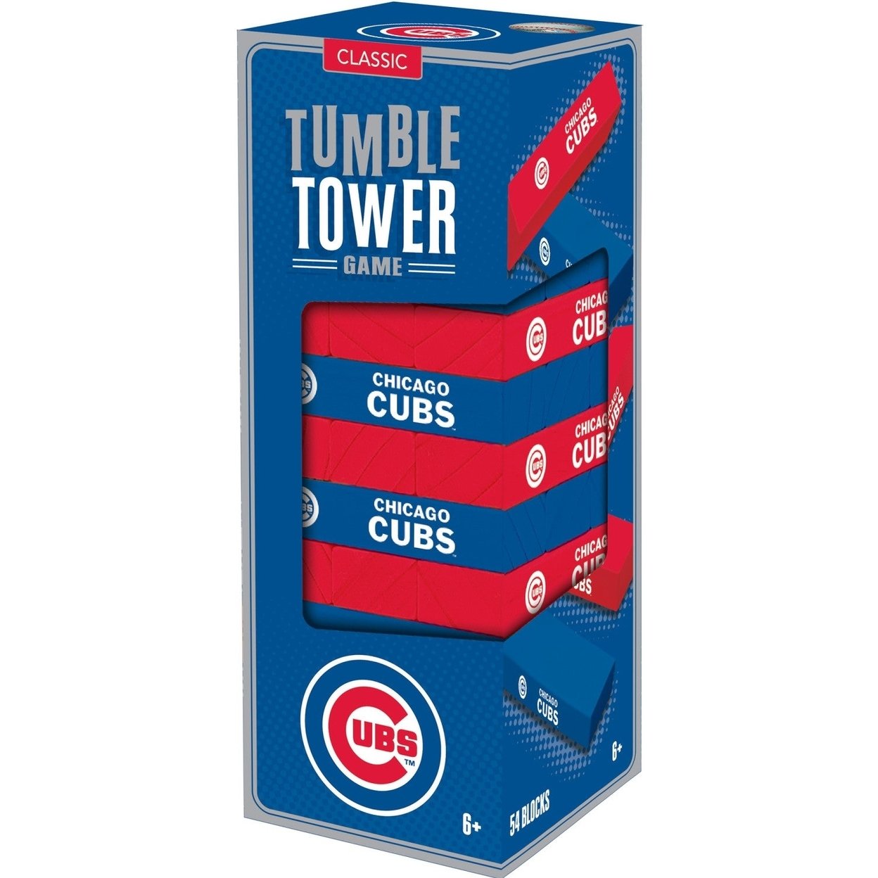Chicago Cubs Wooden Tumble Tower Game 54 Mlb Team Blocks Fun Family