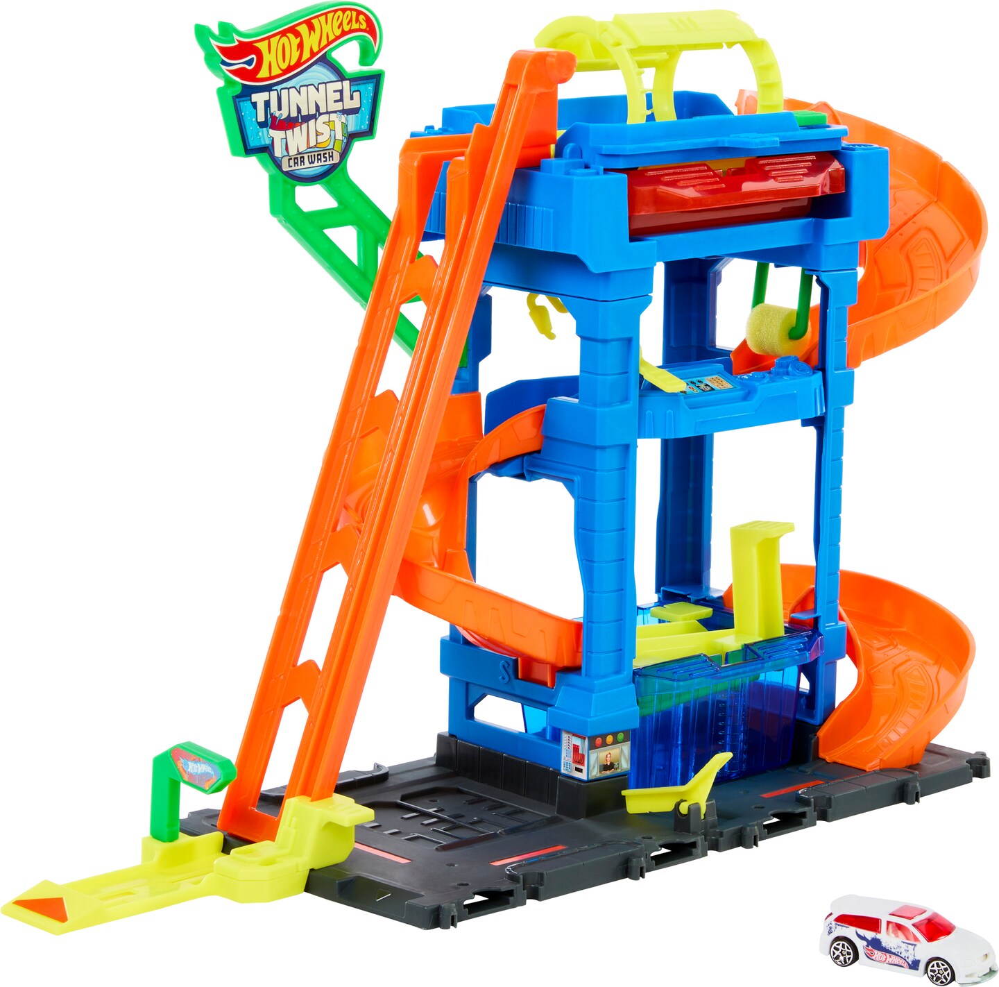 Mattel - Hot Wheels City Tunnel Twist Car Wash &#x26; Color Shifters Vehicle in 1:64 Scale  [COLLECTABLES] Toy Car