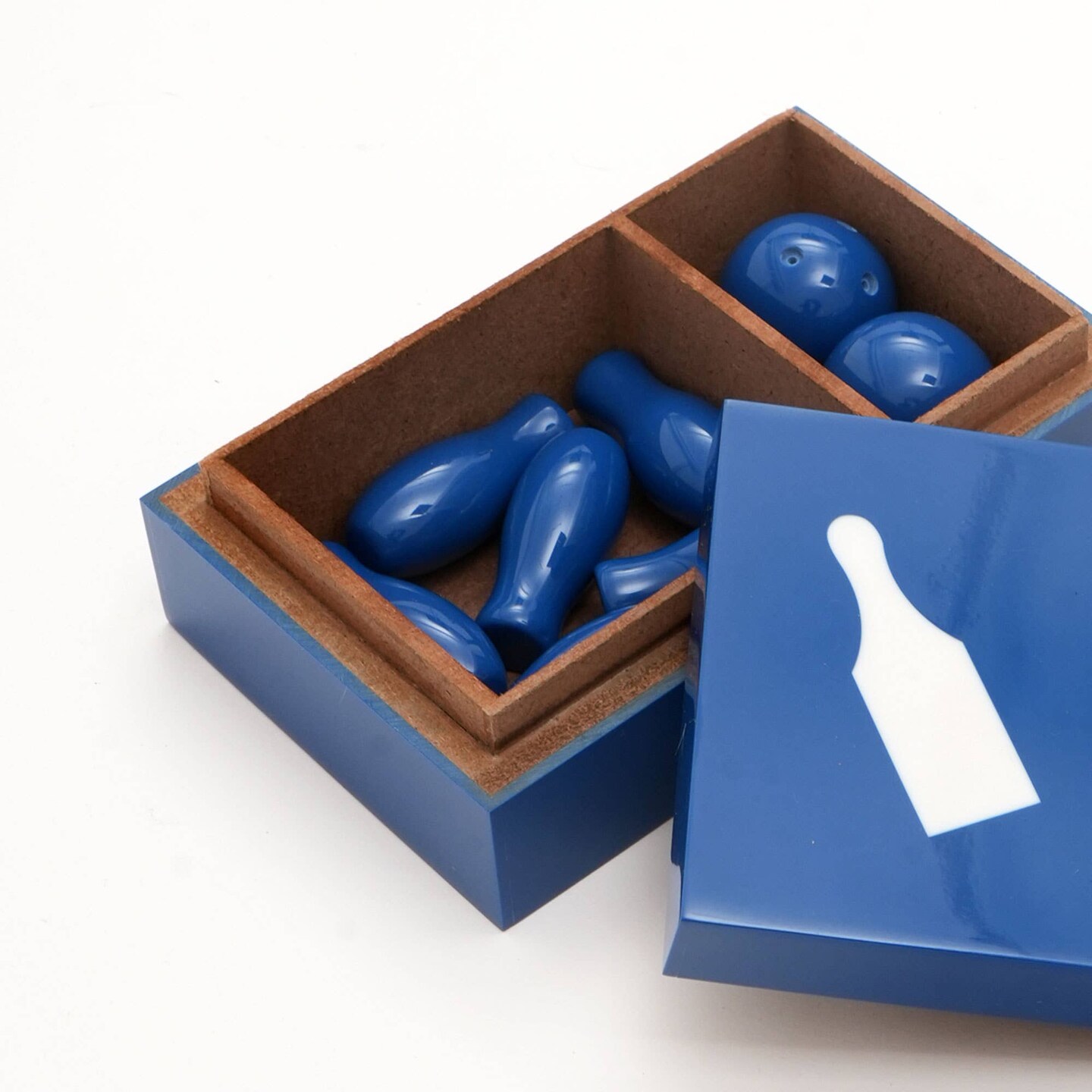 Blue Bowling Game Box &#x2013; Decorative Mini Bowling Set
