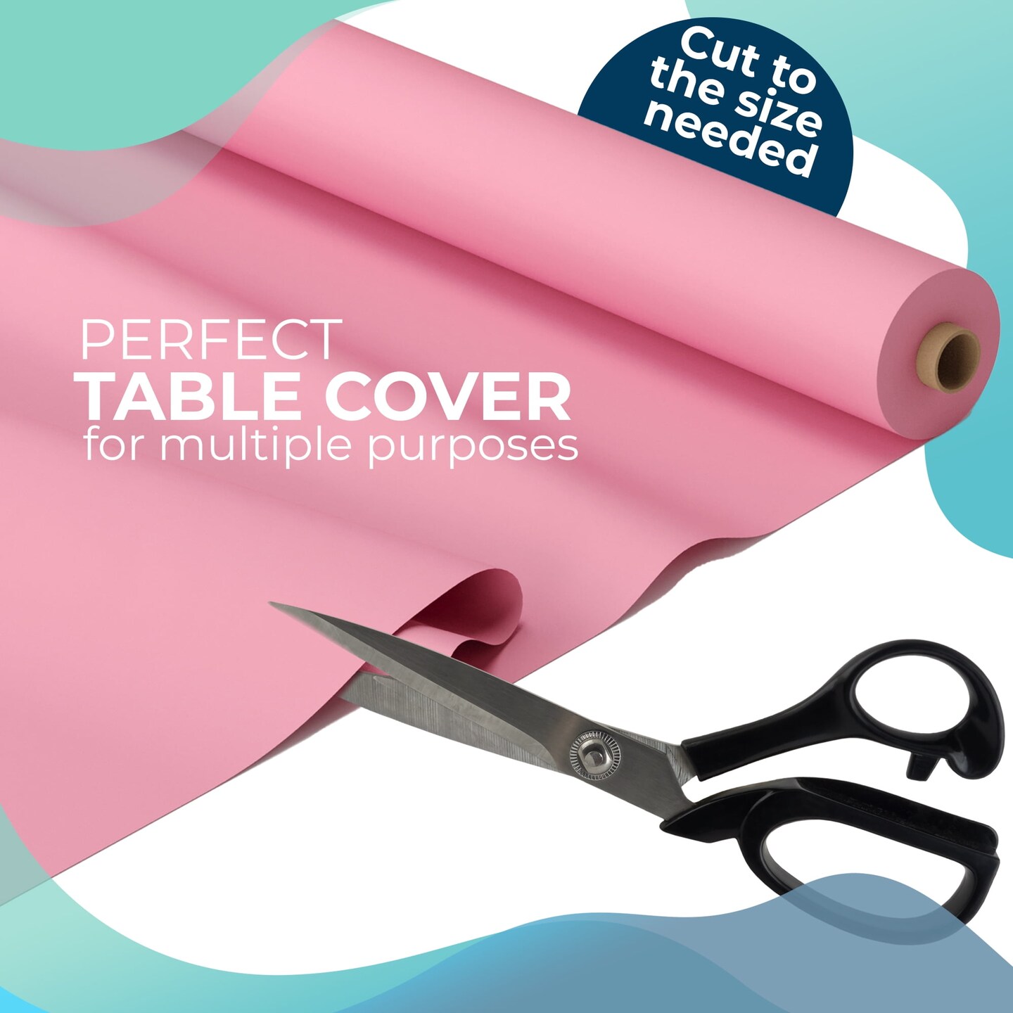 Exquisite Plastic Table Cover Roll – 40" x 100' Disposable Tablecloth Roll – Premium Thick 0.5 MIL Plastic Banquet Roll – Party Table Cover Roll for Events & Catering