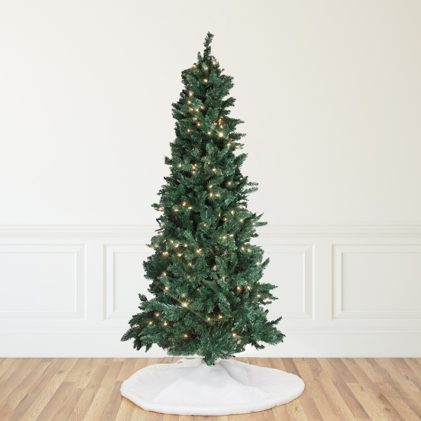 Northlight 9' Pre-lit Slim Pine Artificial Christmas Tree, Clear Lights