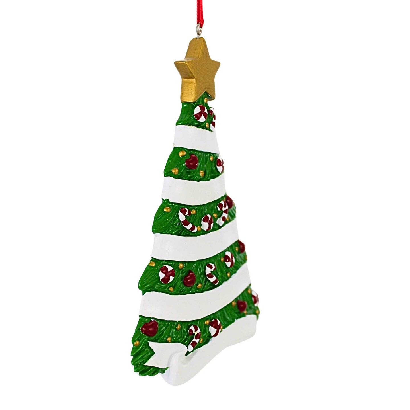 Polarx 5.0 Inch Grandma's Tree Christmas Tree Ornament , Christmas Decor Gold Star Candy Canes
