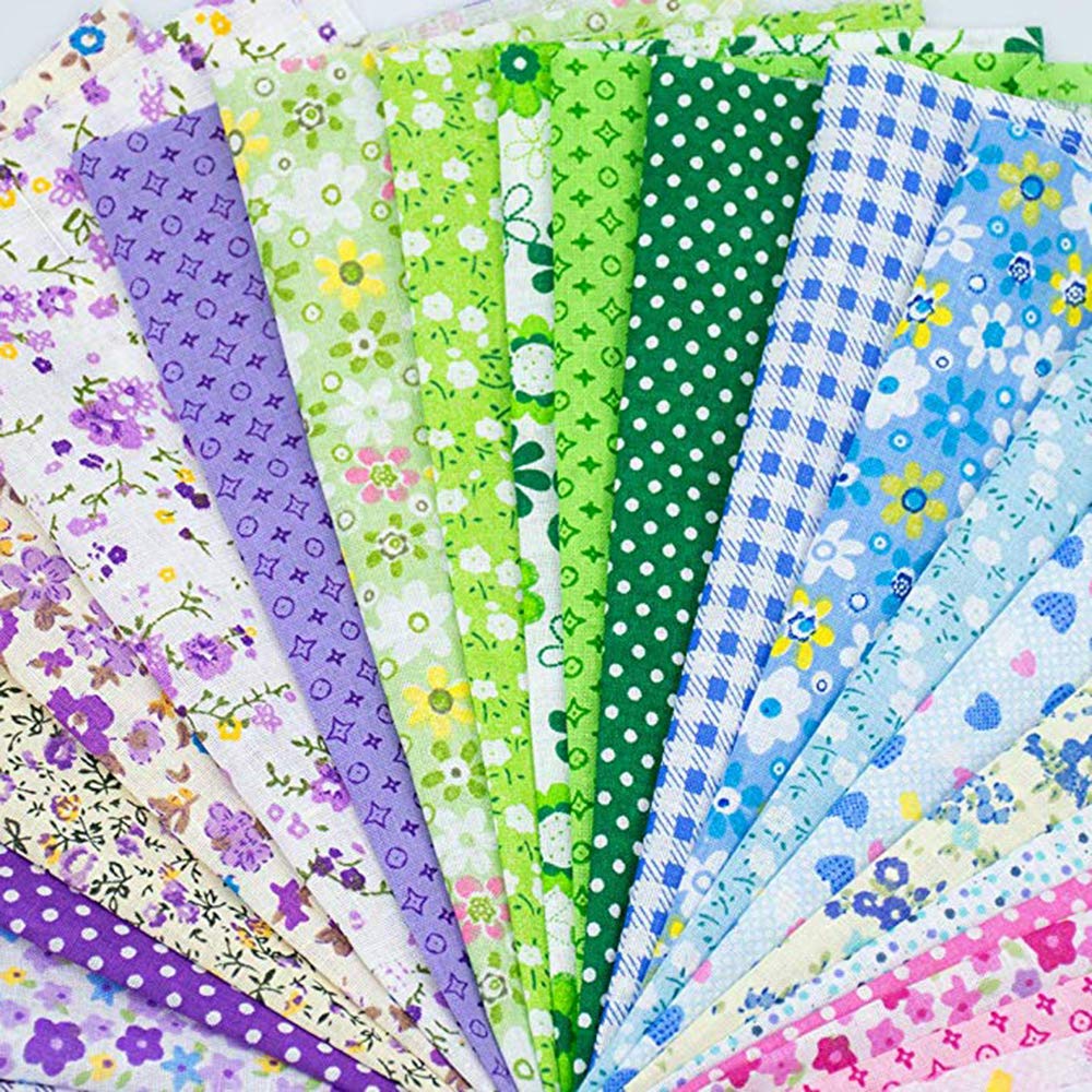150Pcs 4&#x22; x 4&#x22; (10cm x 10cm) Cotton Craft Fabric Bundle Squares,Squares Sheets Patchwork,Pre-Cut Quilt Squares,DIY Sewing Quarters Bundle,Quilting Fabric Bundles
