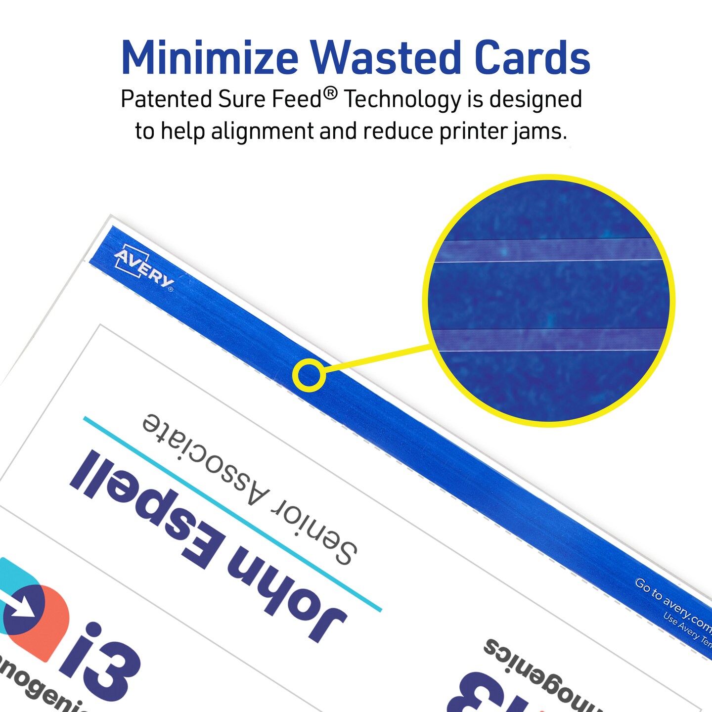 Avery Printable Tent Cards with Sure Feed Technology, 2-1/2&#x22; x 8-1/2&#x22;, Matte White with Embossed Border, 100 Blank Place Cards for Laser and Inkjet Printers (5305)