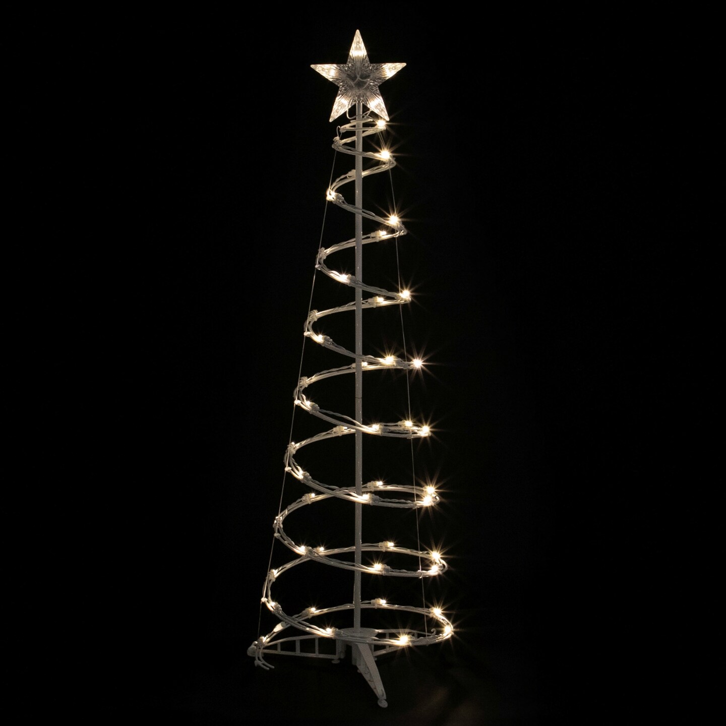 Northlight LED Lighted Spiral Outdoor Christmas Tree - 4' - Warm White Lights