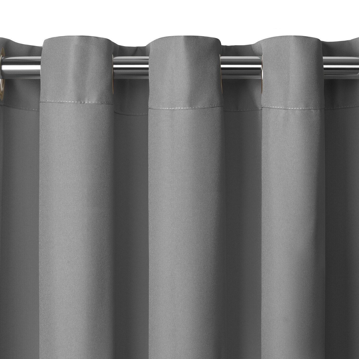 Threadmade Home Connor Solid Indoor/Outdoor Window Curtain, Gray - 52"W x 95"L