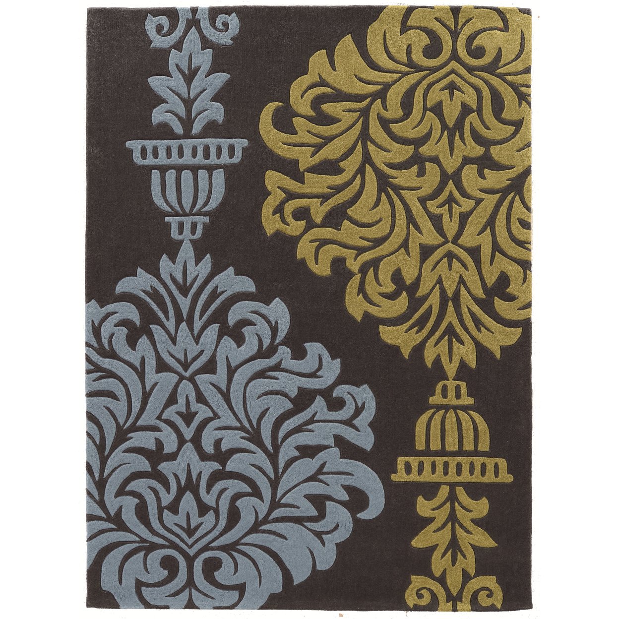 Trio Burdette Grey Area Rug 5X7 Contemporary Transitional
