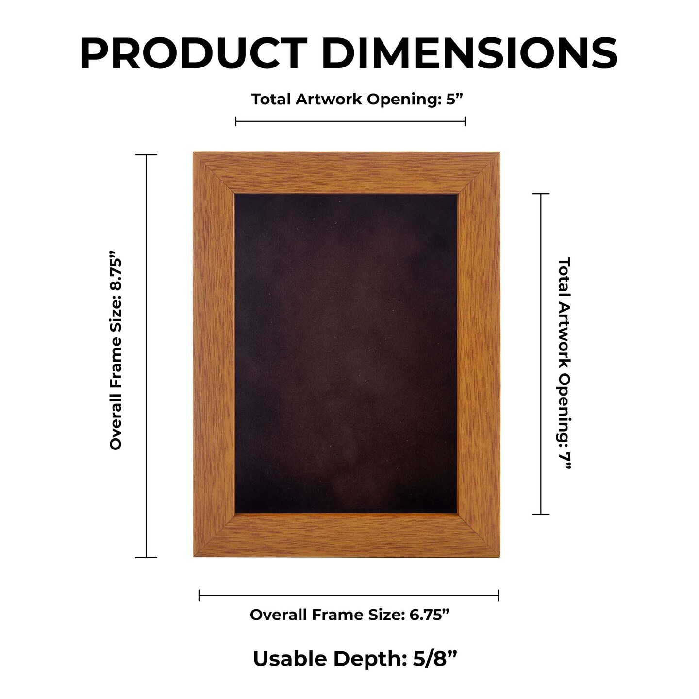 Warm Honey Brown Wood Shadow Box Frame with Acrylic Front - Brown Suede Backing, 30 Sizes